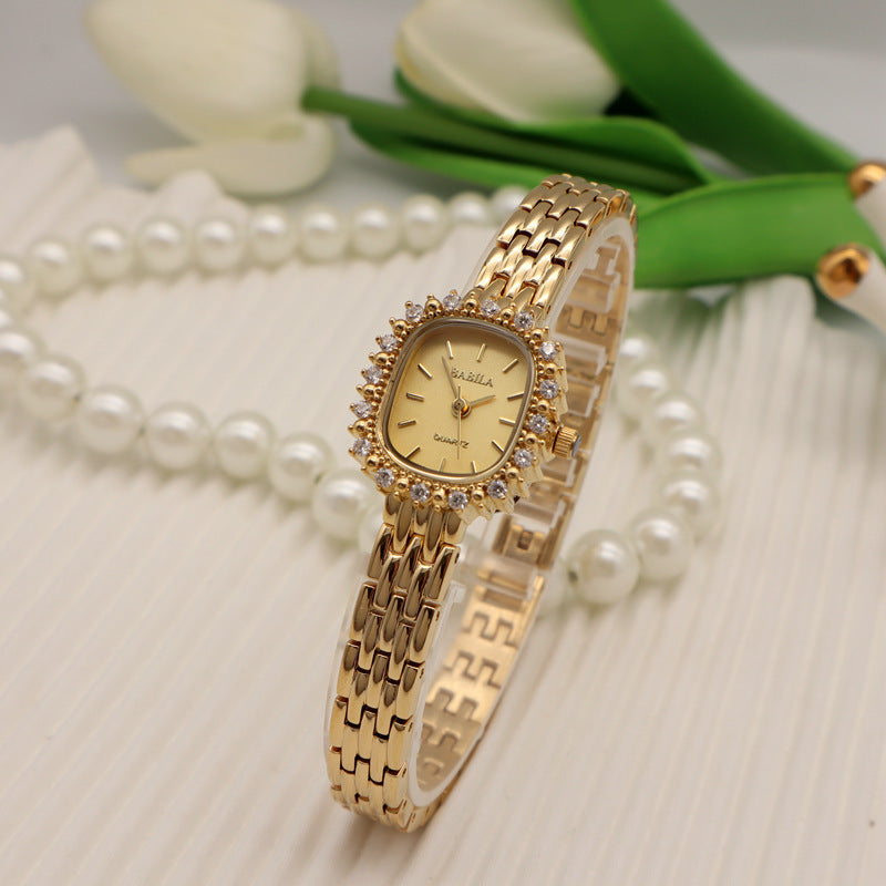 Octagonal Diamond Casual Cool Chain Watch English Watch