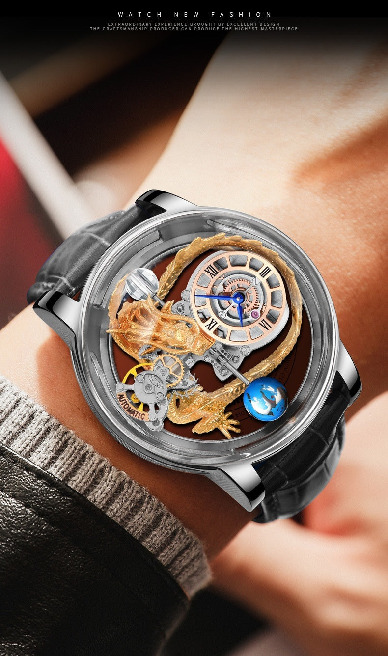 Men's & women Fashion Tourbillon Good Luck Comes Watch