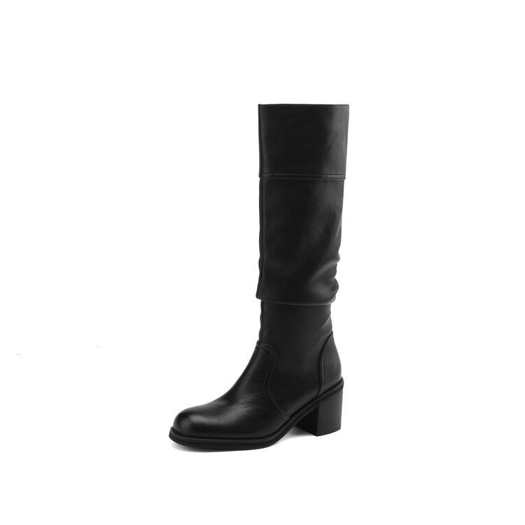 Thick Mid-heel High-top Below The Knee Women's Knight Warm Boots