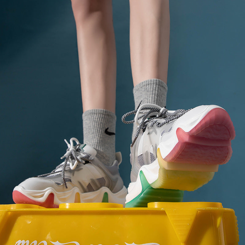 Street Motion Sneaker – Mesh & Synthetic Build with Sculpted Sole