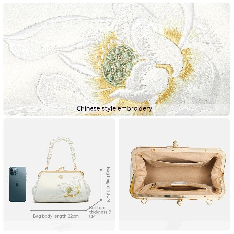 Clutch Bag Clothing Bag Hand Embroidered Cowhide Small Bag