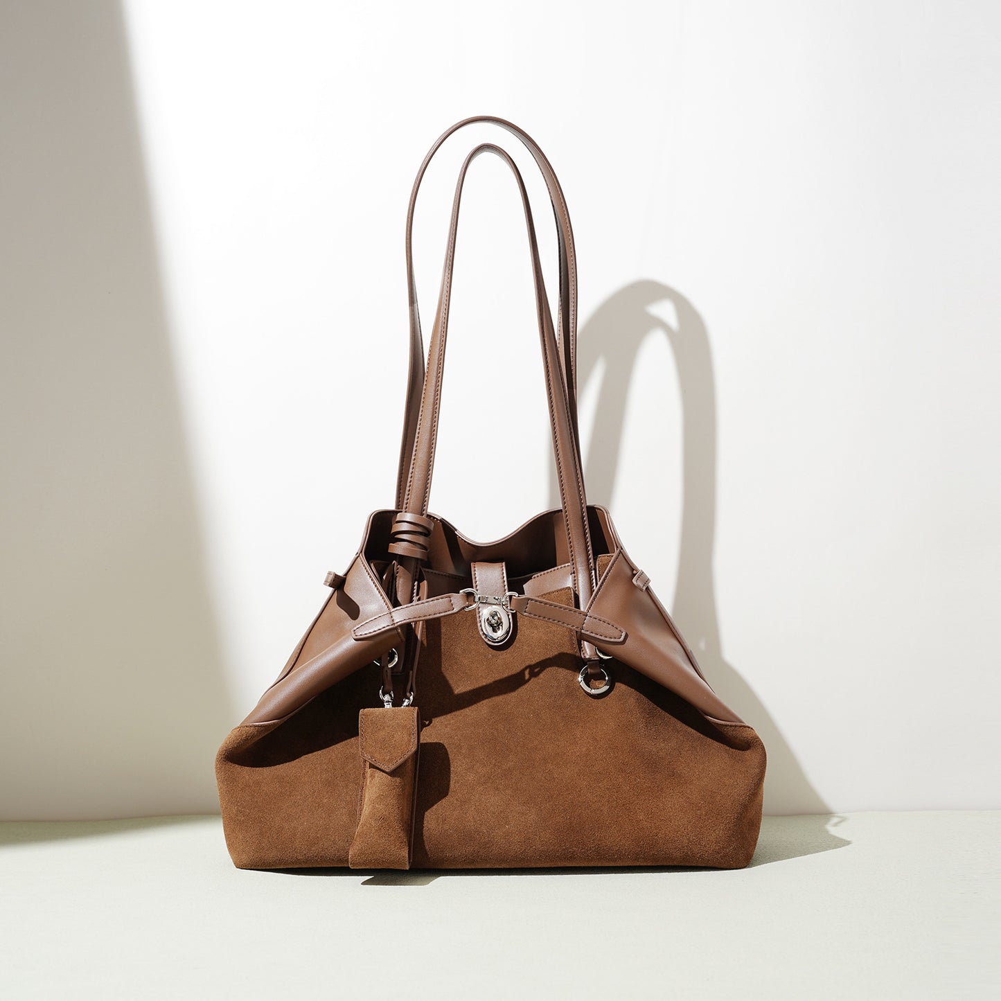 Urban Square Two Layer Leather Bag