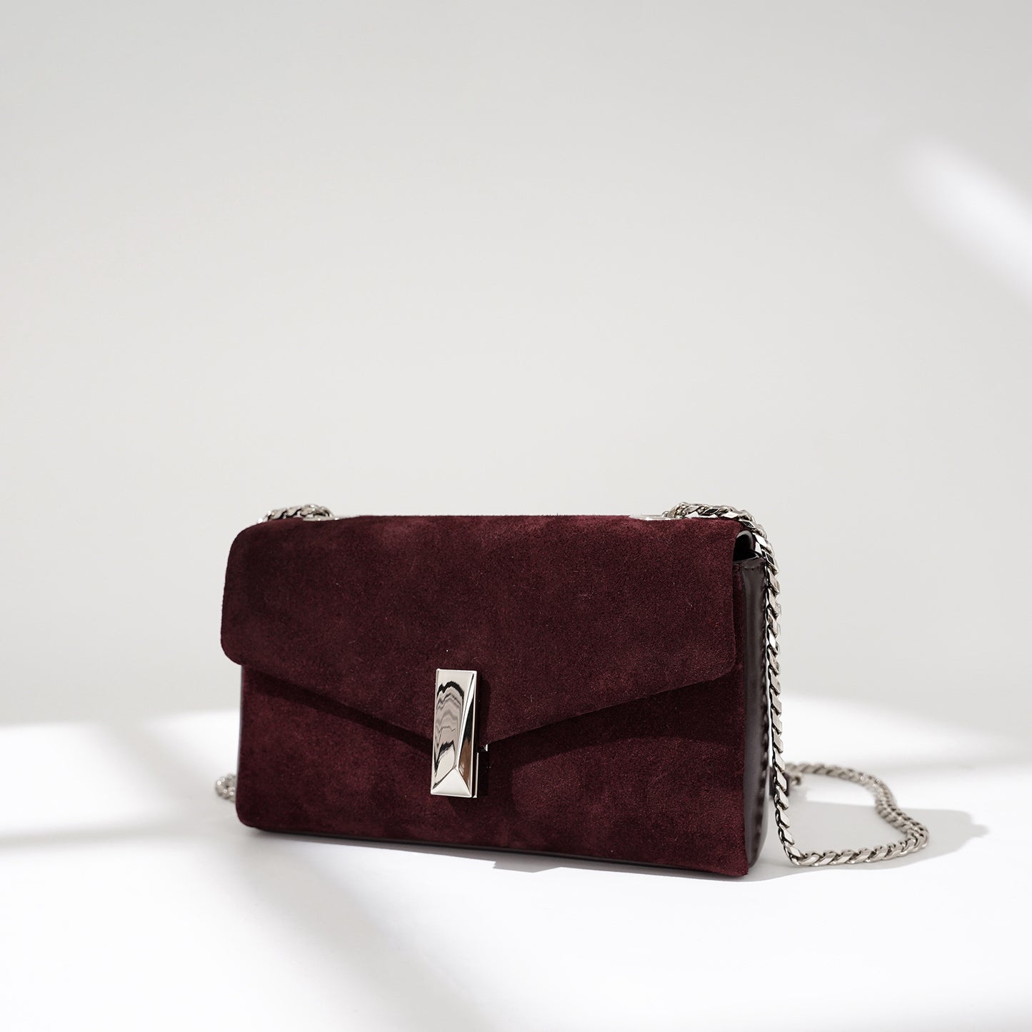 Structured Cowhide Flap Top-Handle Bag