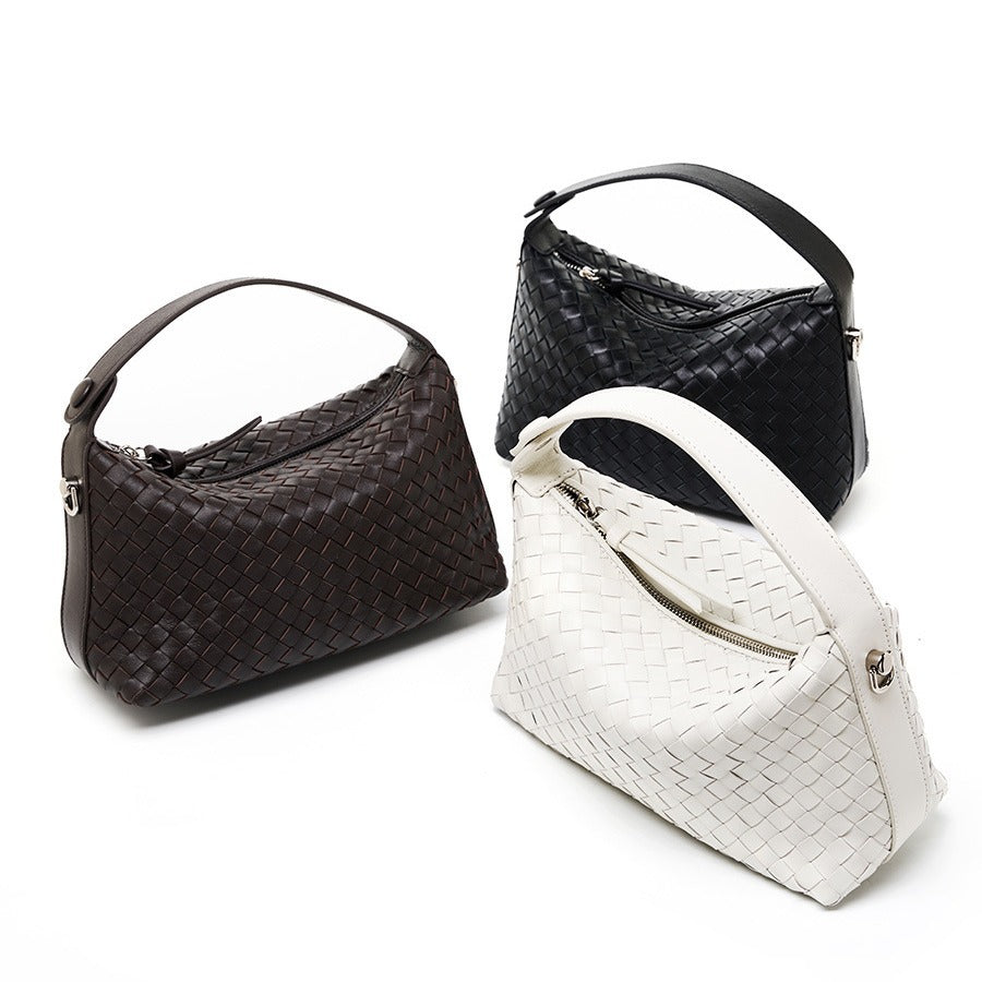 Woven Sheepskin Shoulder Bag