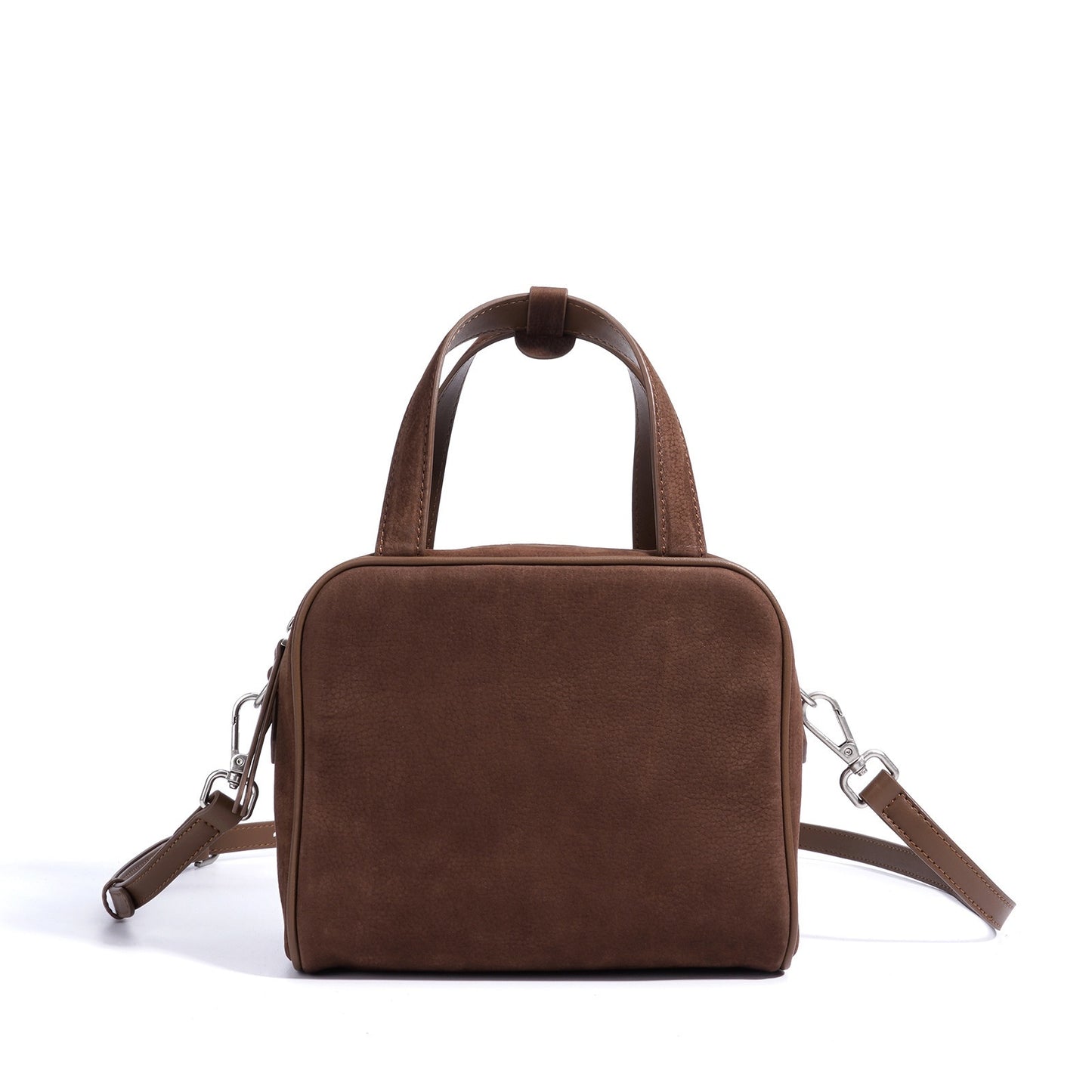 Matte Structure Mini Bag in First-Layer Cowhide —