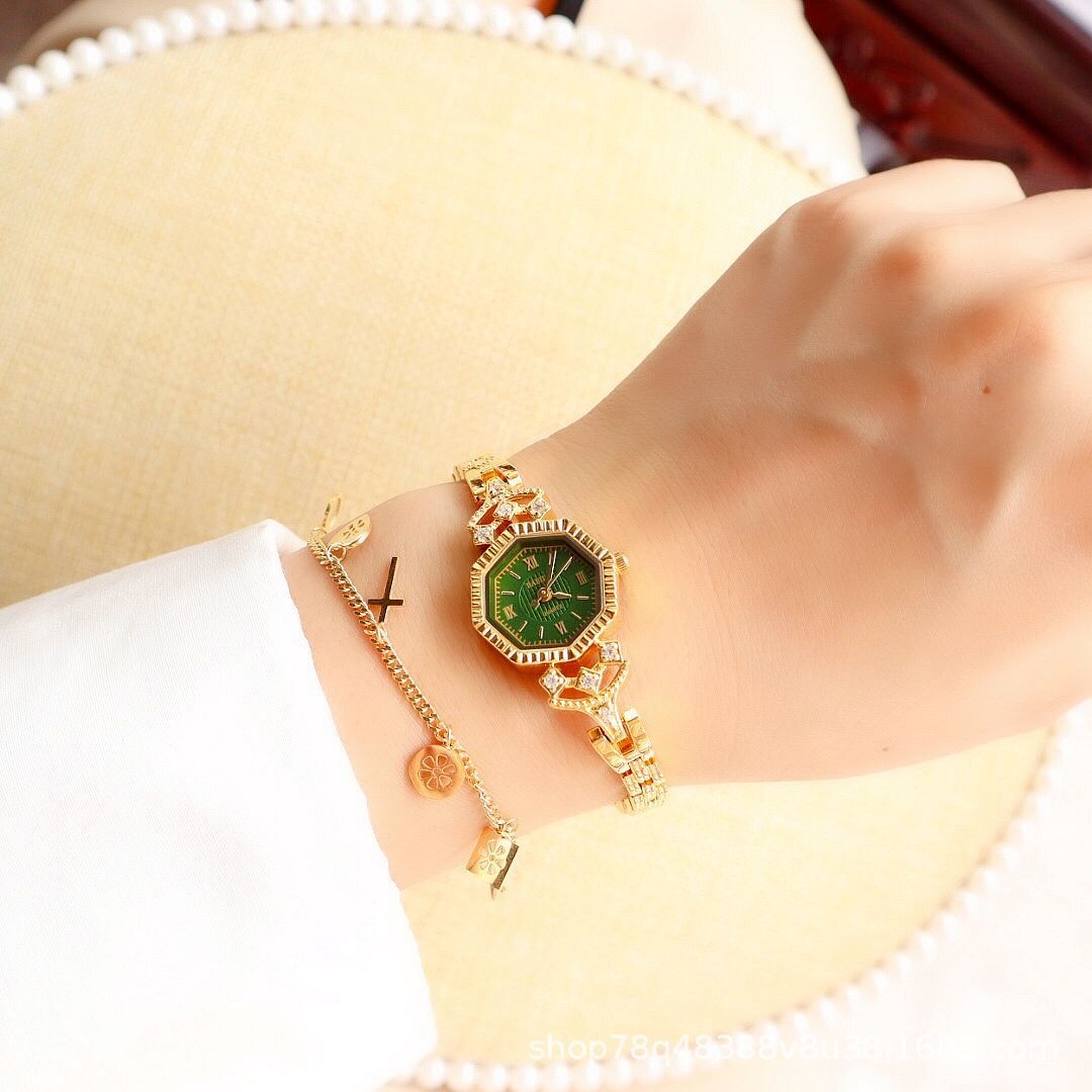 Octagonal Diamond Casual Cool Chain Watch English Watch