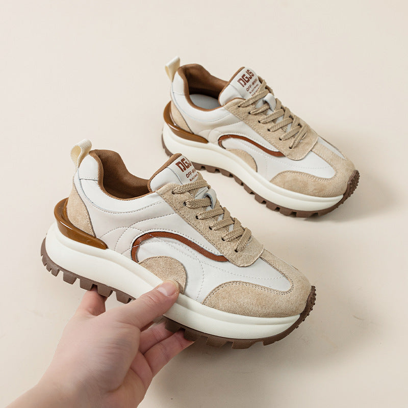 Retro Utility Sneaker – Leather & Suede with Lug Sole