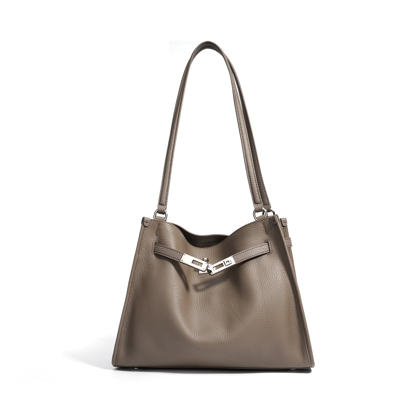 Structured Cowhide Shoulder Tote