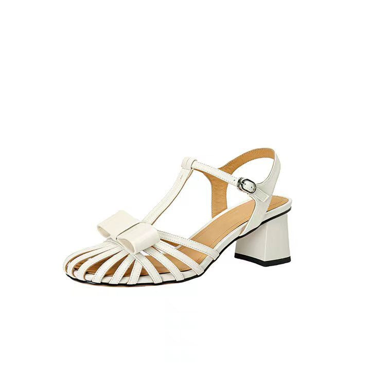 Structured White Fisherman Sandal – Cowhide Leather