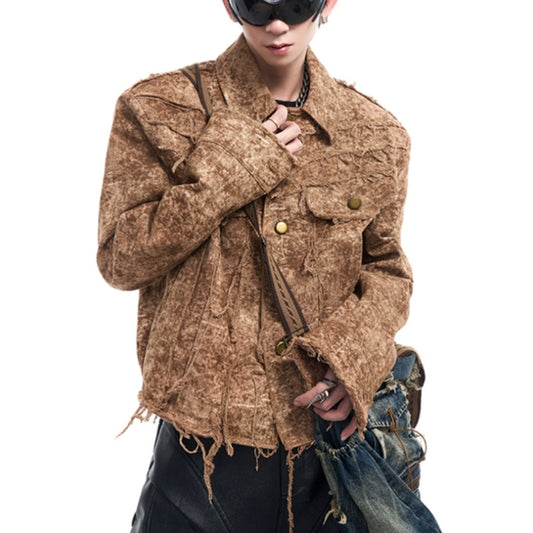 Desert Waste Soil Wind Rough Edge Damage Denim Coat