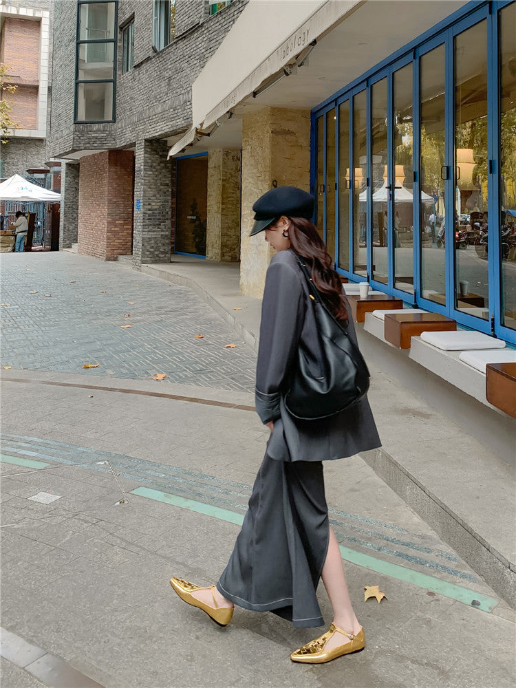 Burgundy Hand-Finished T-Strap Loafer