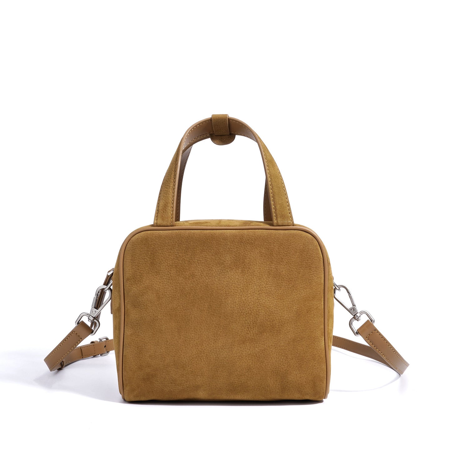 Matte Structure Mini Bag in First-Layer Cowhide —