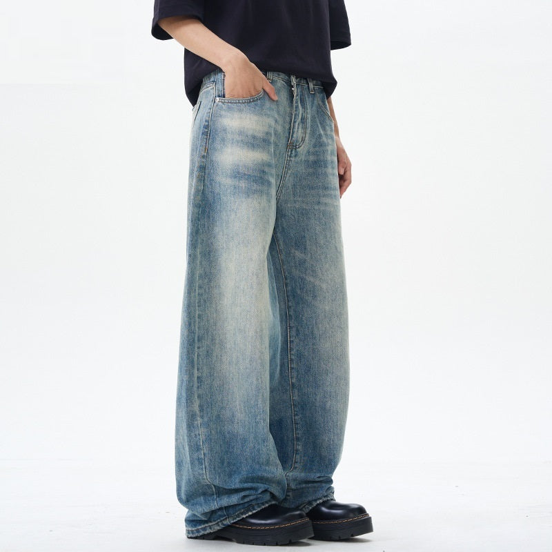 American Machete Jeans Men's Street Retro Washed