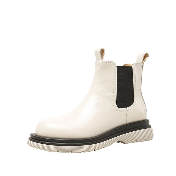 New Thick-soled Martin Boots Elastic Band Low Tube