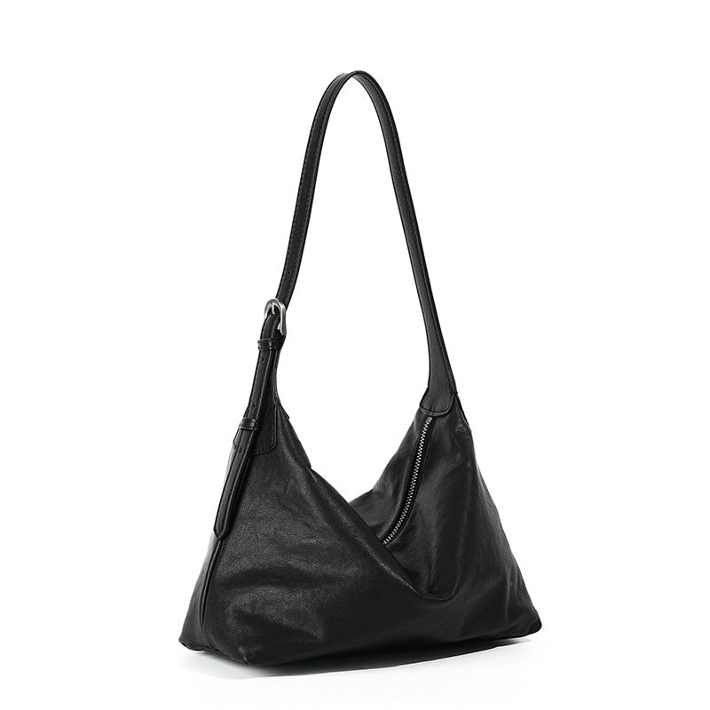 Retro Genuine Leather Dumpling Bag –
