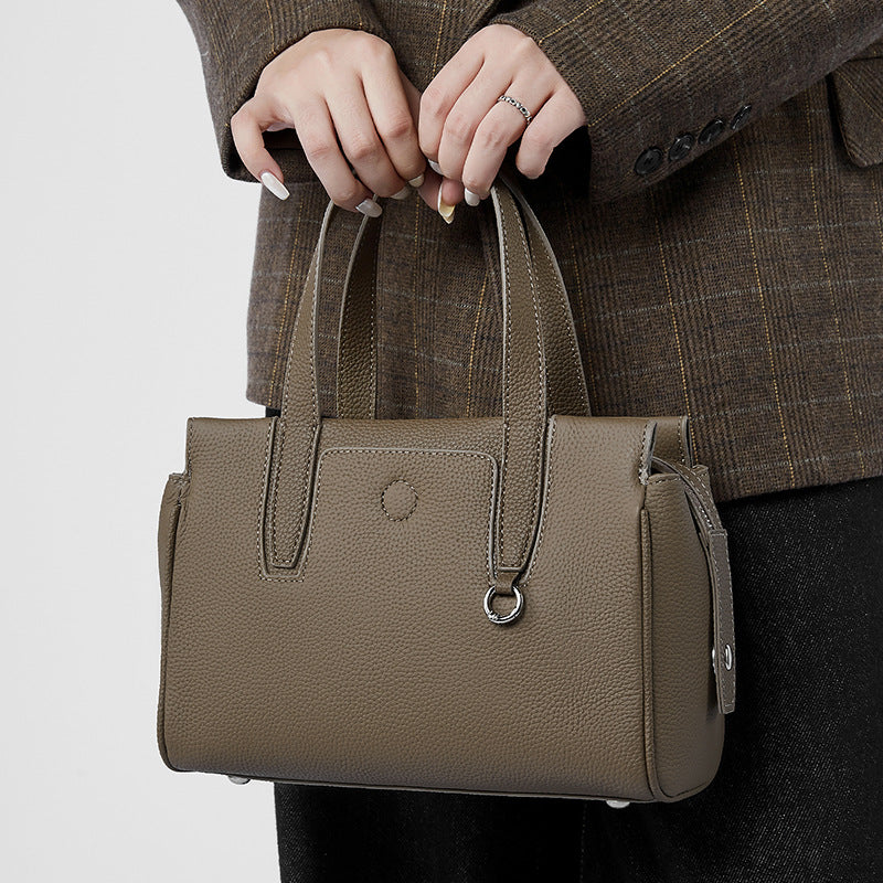 Compact Structured Tote with Dual Carry Straps