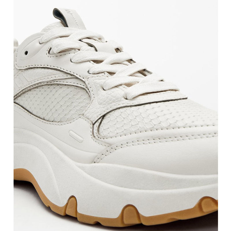 Structured Daily Sneaker – Leather & Mesh with Sculpted Sole