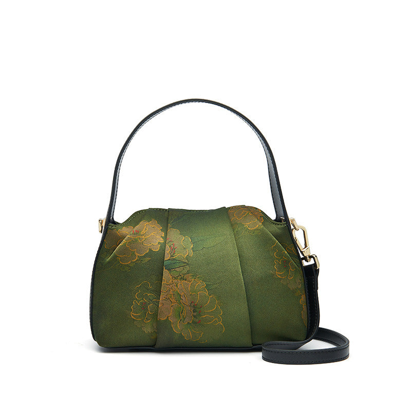 Mulberry Silk & Leather Structured Mini Bag