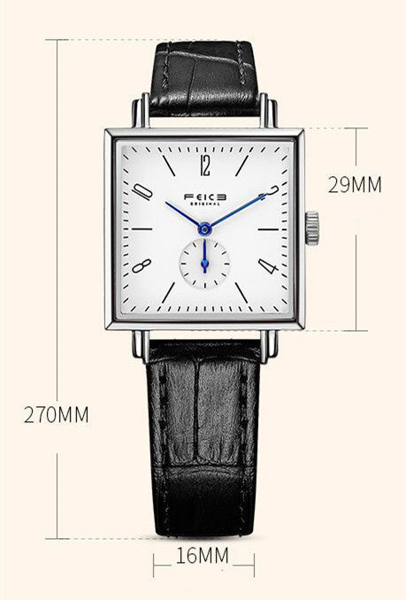 Men's And Women's Fashion Simple Square Quartz Watch