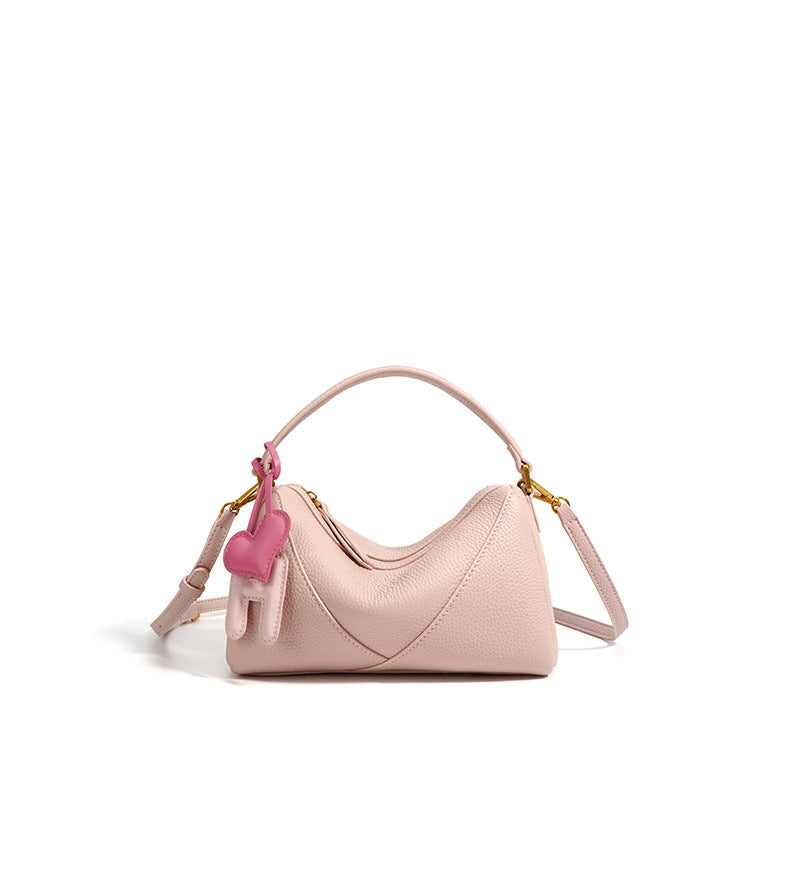 Soft-Structured Leather Shoulder Bag
