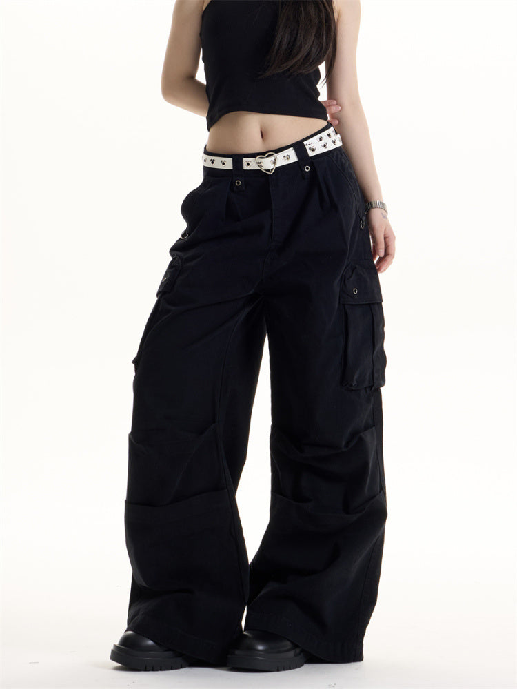American Retro Hot Girl Multi-pocket Cargo Pants