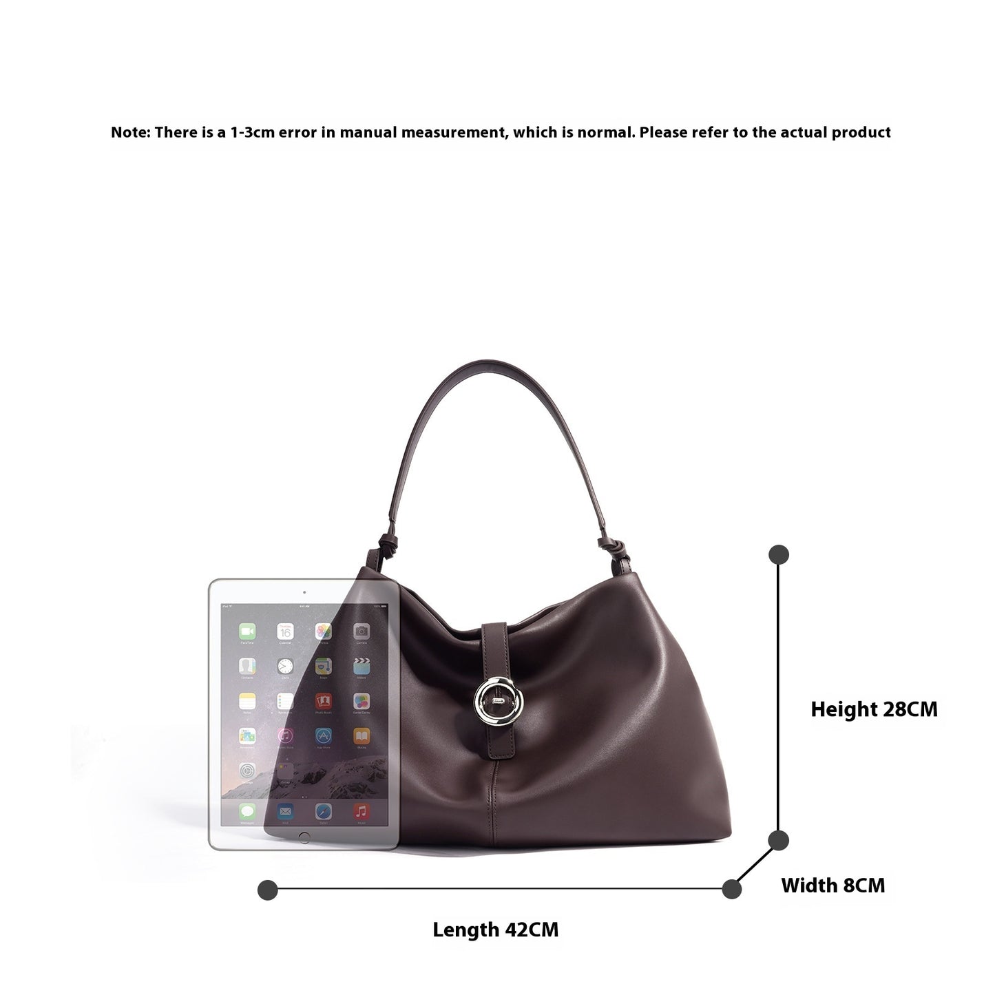 Two-Layer Cowhide Hobo Bag — Structured Soft Carry
