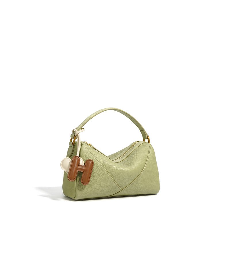 Soft-Structured Leather Shoulder Bag