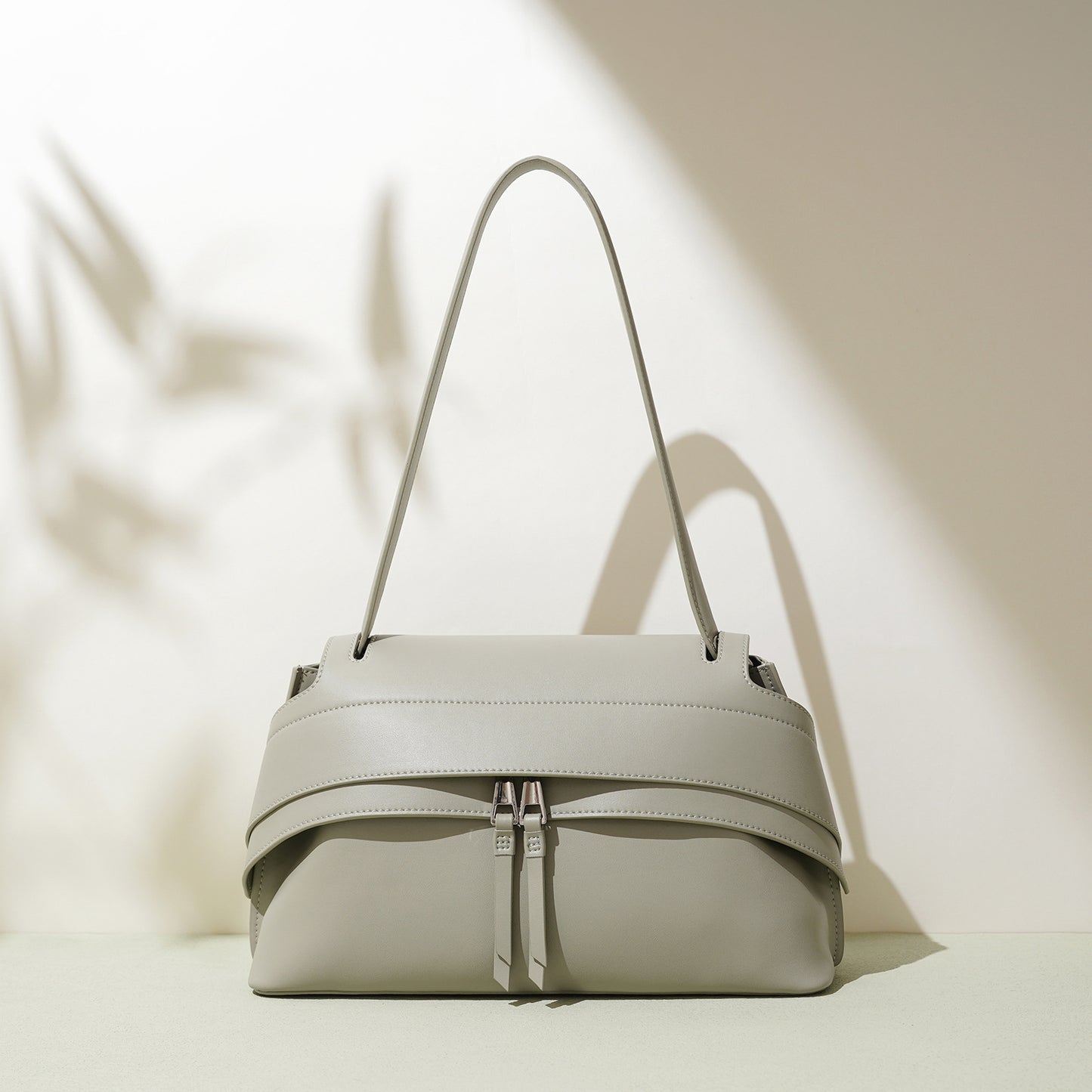 Structured Zip-Front with Layered Leather Build