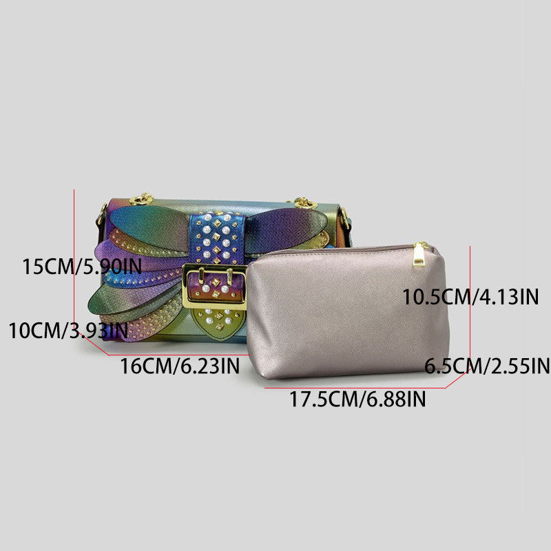 Layered Sheepskin Shoulder Bag