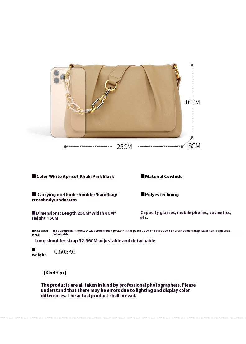 Structured Soft Leather Shoulder Bag