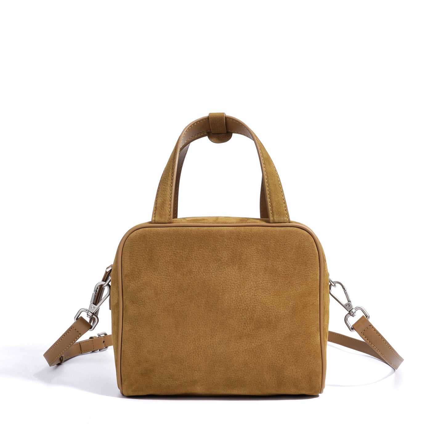 Matte Structure Mini Bag in First-Layer Cowhide —