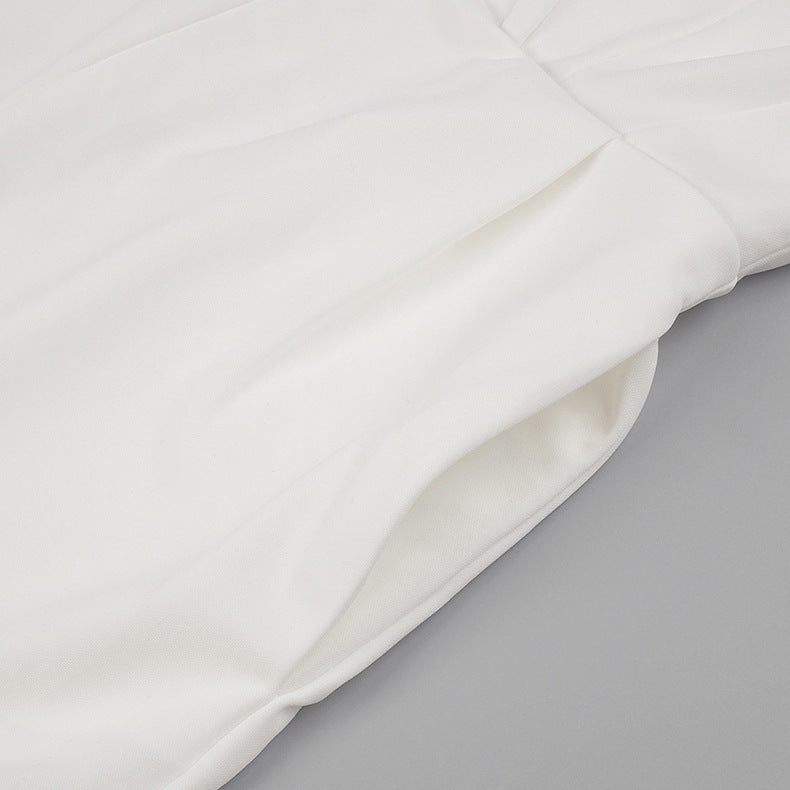 Foam Mesh Top Jumpsuit Casual Suit