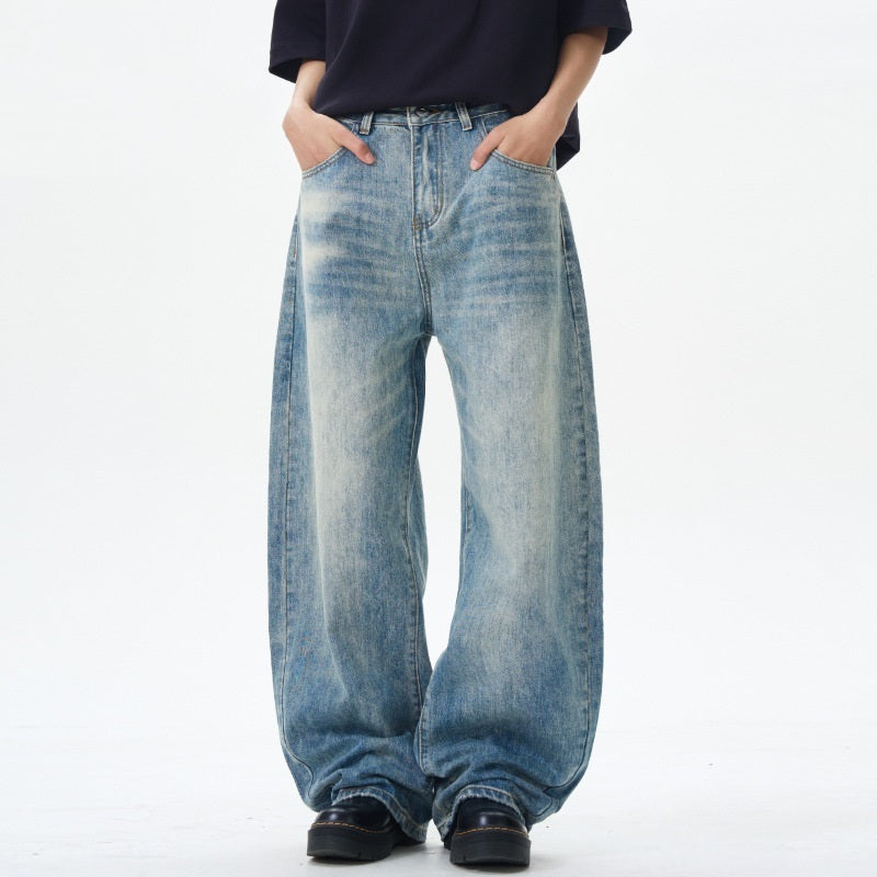 American Machete Jeans Men's Street Retro Washed