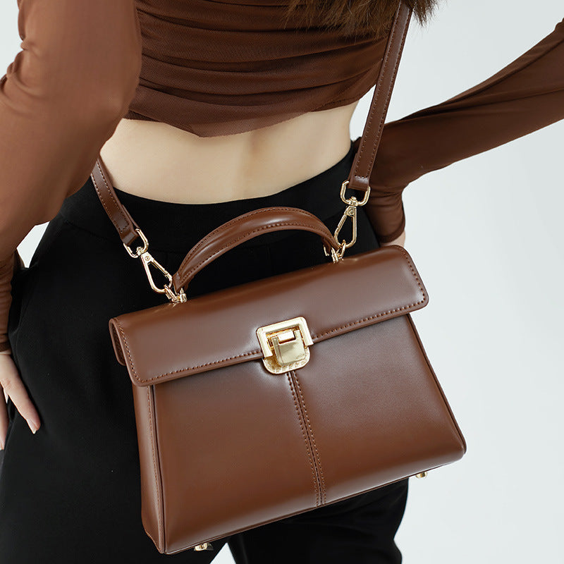 Structured Top-Handle Bag with Precision Lock