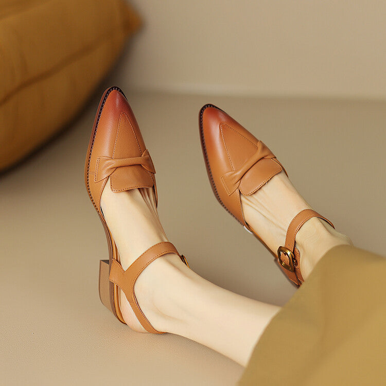 Beige Leather Slingback Loafer — Structured Comfort with Everyday Stability