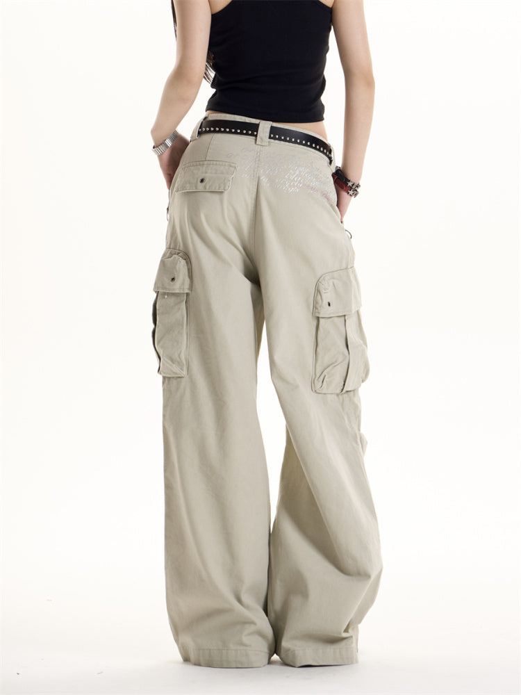 American Retro Hot Girl Multi-pocket Cargo Pants