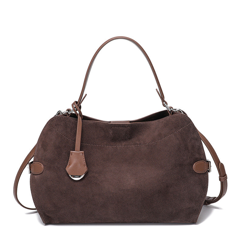 Minimal Rectangle Suede First Layer Leather