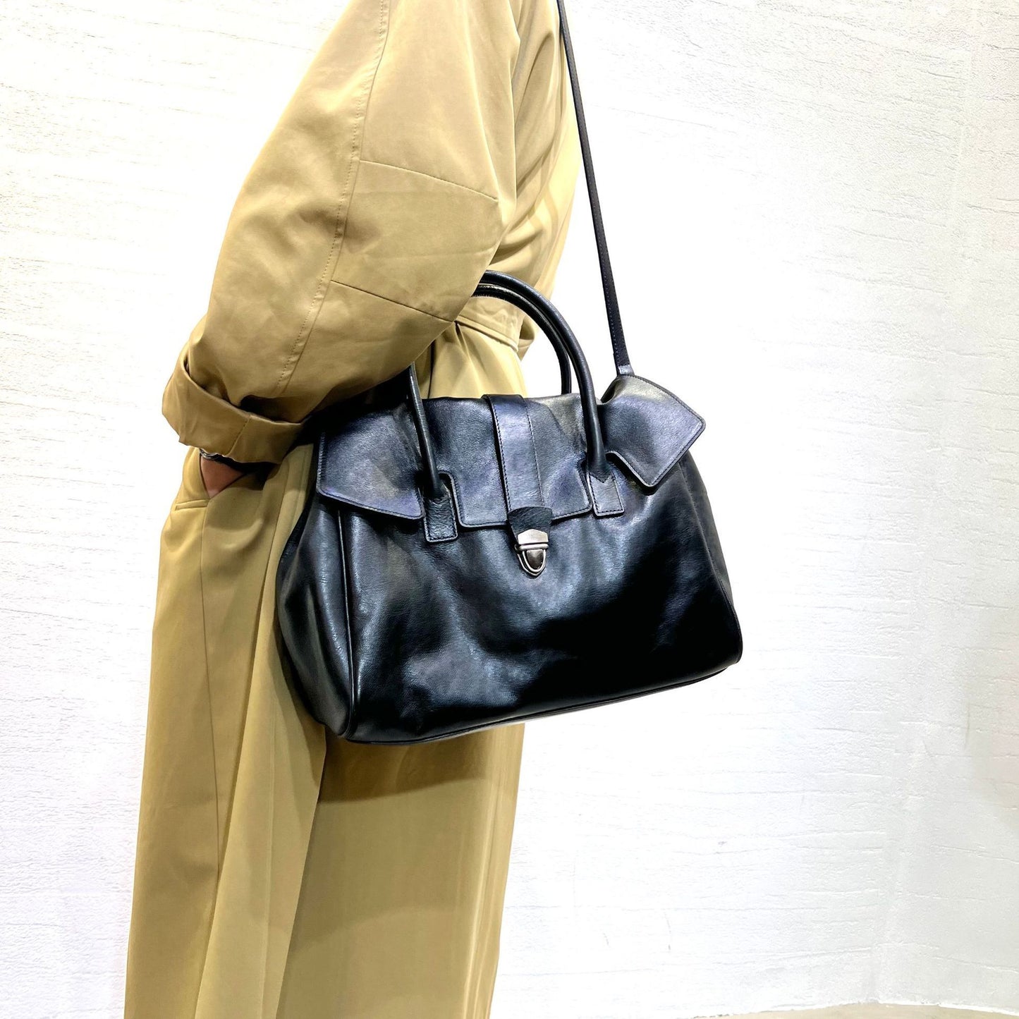 Genuine Leather Bag Vintage Handmade First Layer Vegetable Tanning Leather