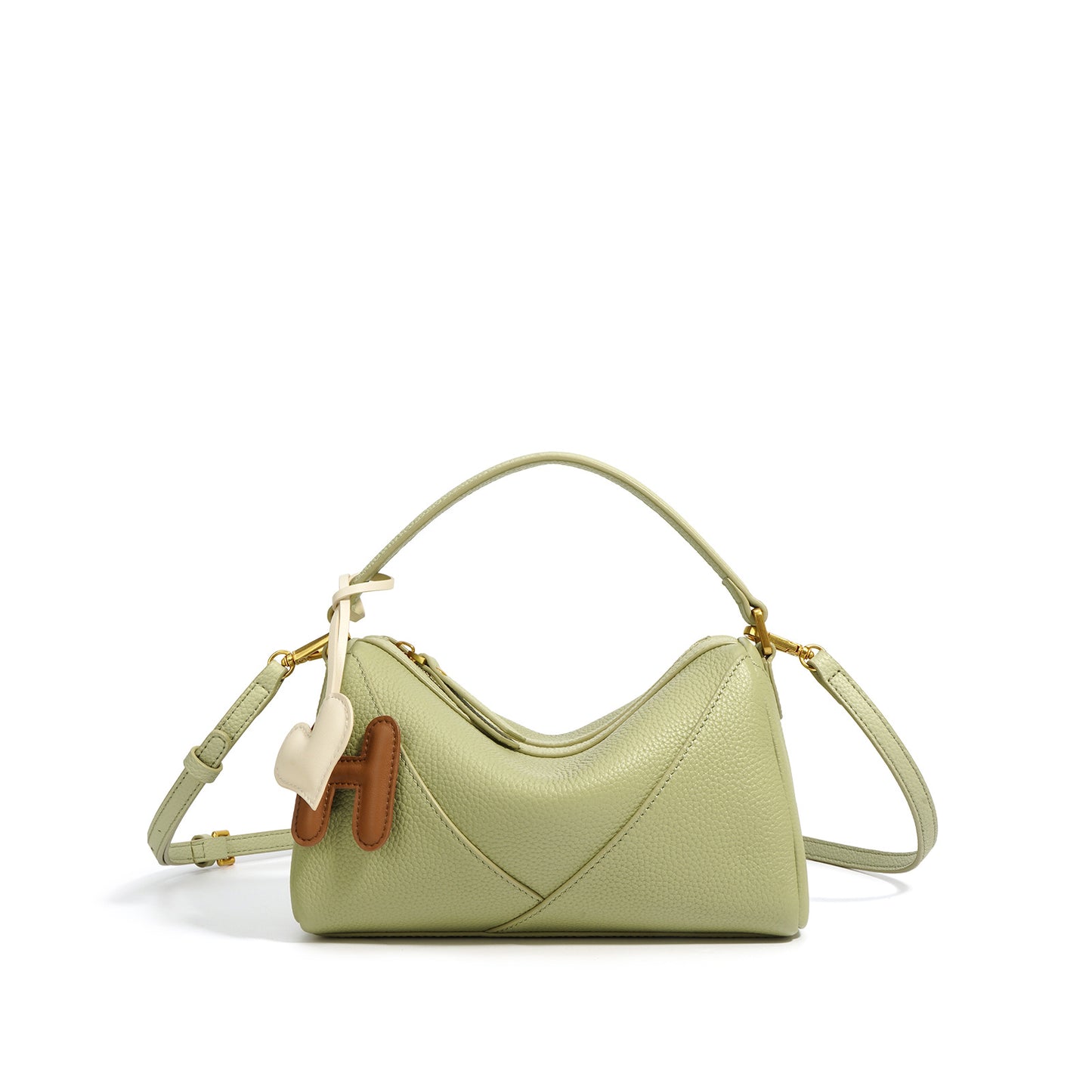Soft-Structured Leather Shoulder Bag