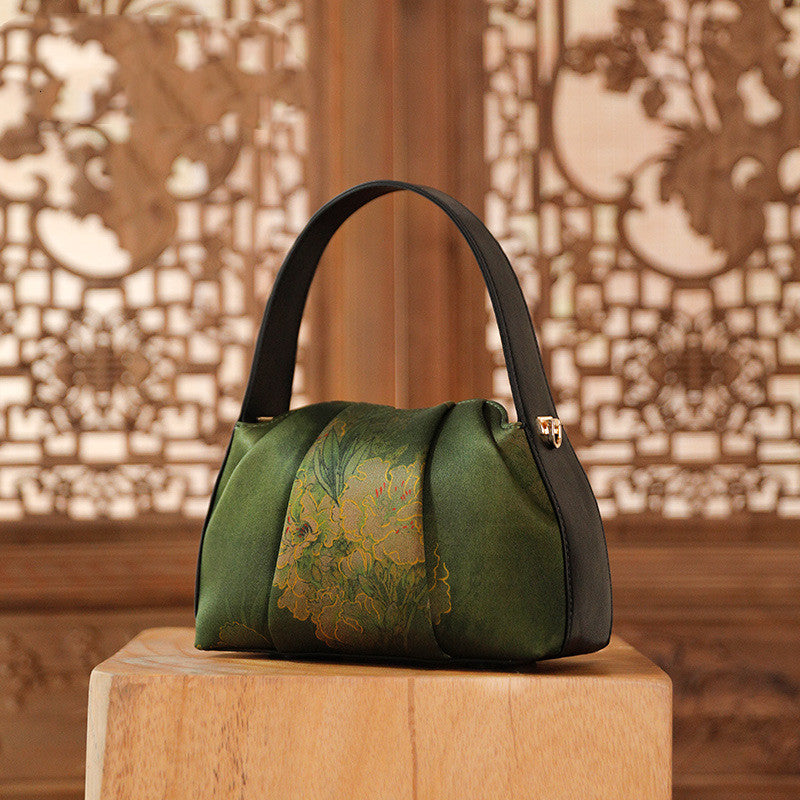 Mulberry Silk & Leather Structured Mini Bag
