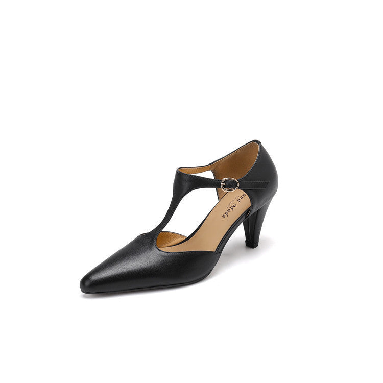 Chinese Retro T Shape Strap Closed Toe Sandals