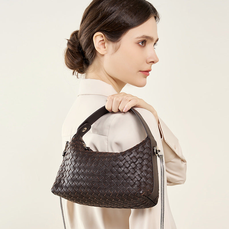 Woven Sheepskin Shoulder Bag