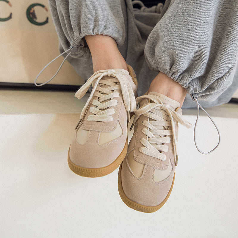 Women's Leather Shoes Retro White Sports