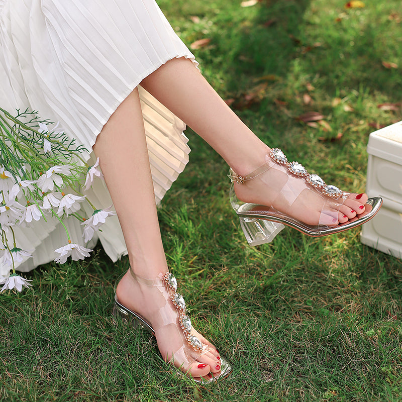Transparent Structure Sandal – First-Layer Pigskin Construction