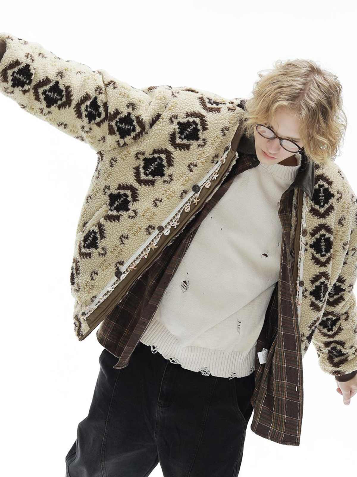 Men's Thick Lamb Wool Jacket With Added Fleece