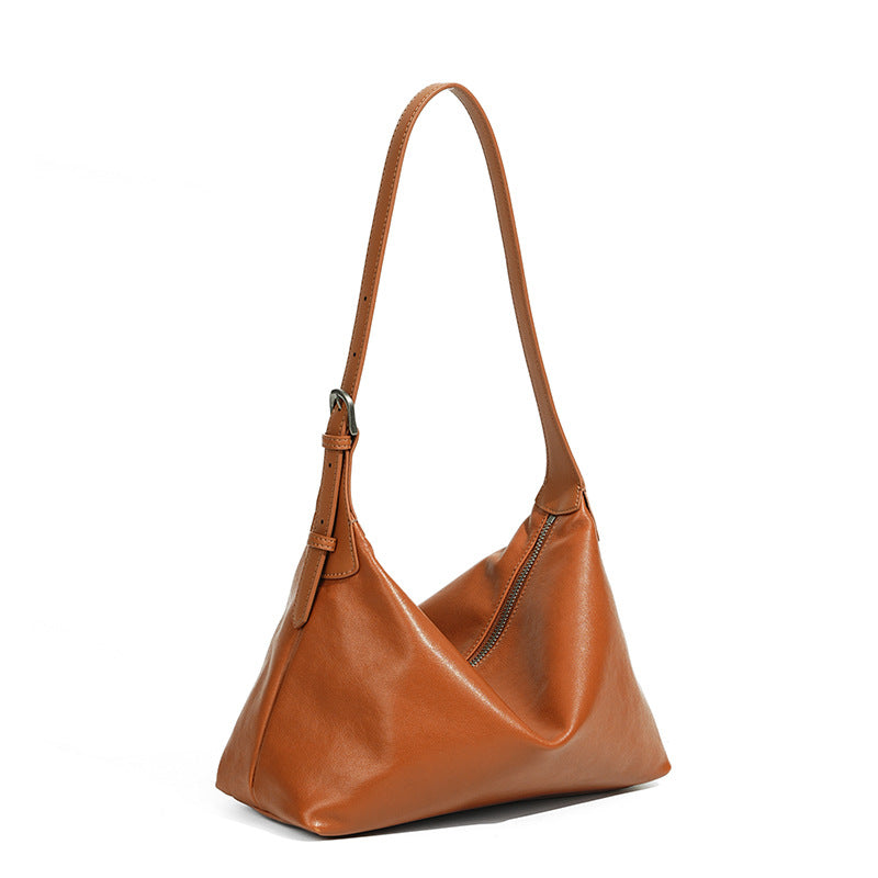 Retro Genuine Leather Dumpling Bag –