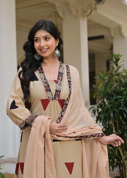 TATVANI Printed Cotton Suit Set