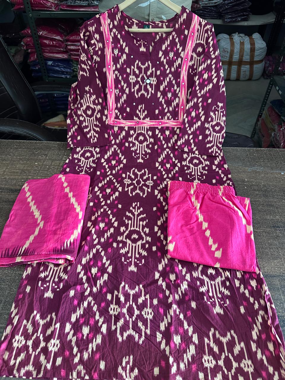 TATVANI Printed Cotton Suit Set