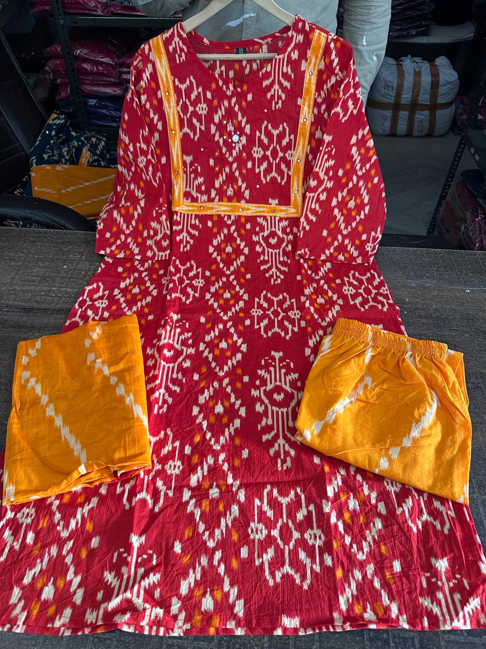 TATVANI Printed Cotton Suit Set