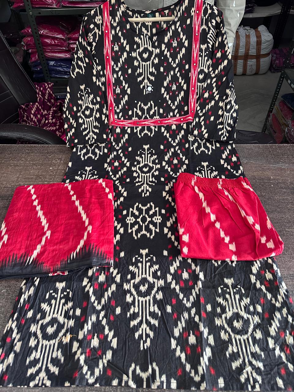 TATVANI Printed Cotton Suit Set